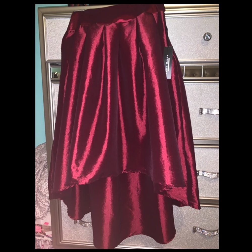 Red dress skirt.